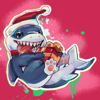 fullbody icon of jeff the landshark fullbody icon of jeff the landshark